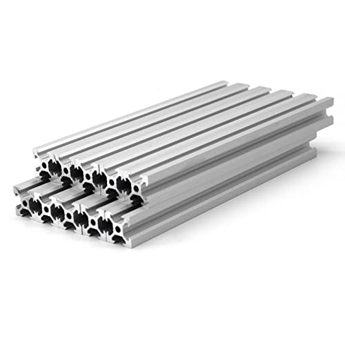 Estrusione in alluminio 2020, 1000 mm, argento (10 pezzi/confezione), profilo