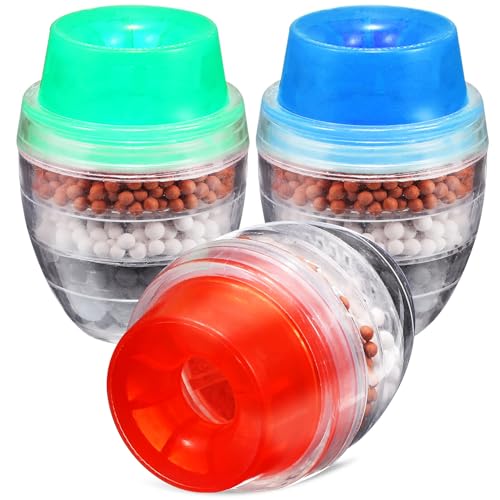 SOLUSTRE 3 Piezas Filtro De Purificador De Agua Del Grifo Ablandador De Agua Del Fregadero Purificador De Agua Para Grifo Filtros De Montaje En Grifo Lavabo Grado Alimenticio Pp Filtrar