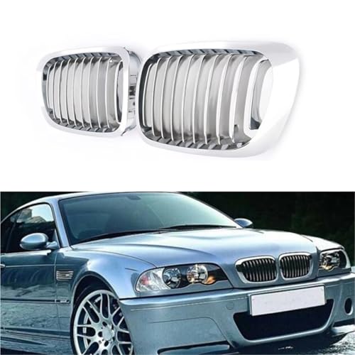 Calandre avant chromée BMW E46 pour remplacer grille de capot usée