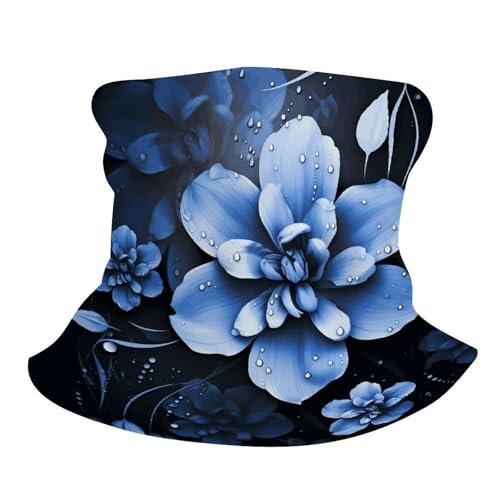 Neck Gaiter Face Mask Men Women, Bohemian Lotus Flower Face Mask Scart Cover for Dust Wind Sun Protection - Main Image