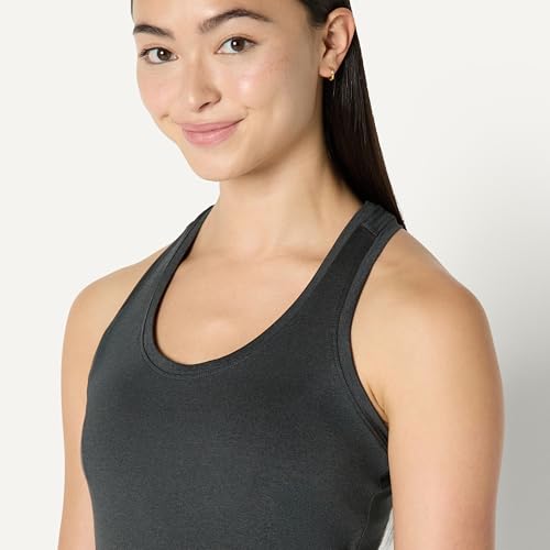 Image of Amazon Essentials Women's Active Quick Dry Tech Stretch Racerback Scoop Neck Tank Top, Multipacks