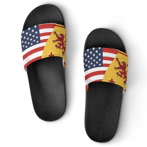 Flag of U.S. Scotland Rampant Flag House Sandals Non-Slip Bathroom Slippers Beach Summer Shoes for Men Women