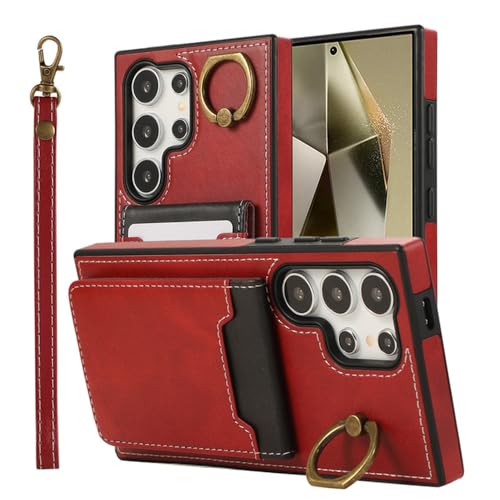 Étui portefeuille en cuir magnétique avec béquille pour Samsung S23