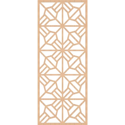 Image of 23 3 /8 inchW x 59 3 /8 inchH x 1 /4 inchT Auburn Decorative Fretwork Wood Wall Panels, Hickory
