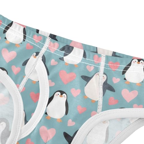 Cartoon Penguins and Love Pattern Boys' Underwear 100% Cotton Boys' Briefs Soft Toddler Underwear4