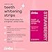 Zimba Strawberry Flavored Teeth Whitening Strips | Vegan, Enamel Safe Hydrogen Peroxide Teeth Whitener for Coffee, Wine, Tobacco, and Other Stains | 14 Day Treatment | Strawberry