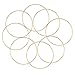 Wpxmer 10 Pcs 6 inch Dream Catcher Metal Rings Macrame Rings Hoops for Dream Catcher and Crafts, Gold