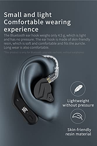 Image of erjigo TWS + Earbuds Hook 2Pin Connector with Mic Support /30 Hours Playback,KZ-AZ09 HD Bluetooth5.2 Ear Hook Compatible with 0.75 /0.78mm Pin Earphones /Headphones /Headsets for Sports (B Pin)