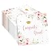 48PCS Congrats Grad Napkins Disposable Paper Napkins for Women Watercolor Floral Graduation Paper Beverage Napkins Class of 2026 Party Decorations for Congrats Grad Party Decorations 2026