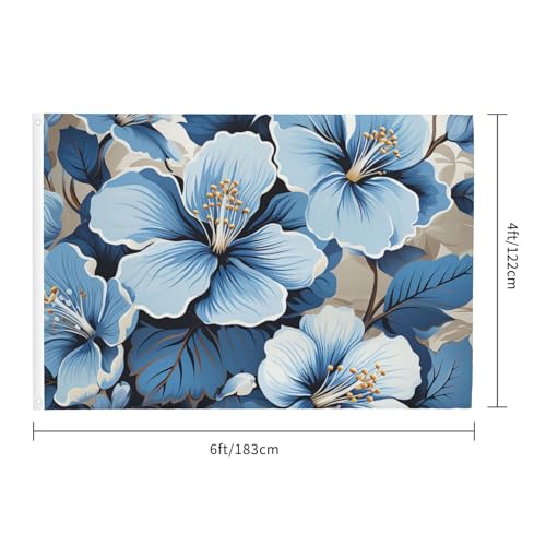 Drapeau extérieur 1,2x1,8 m hibiscus double face avec œillets - 2