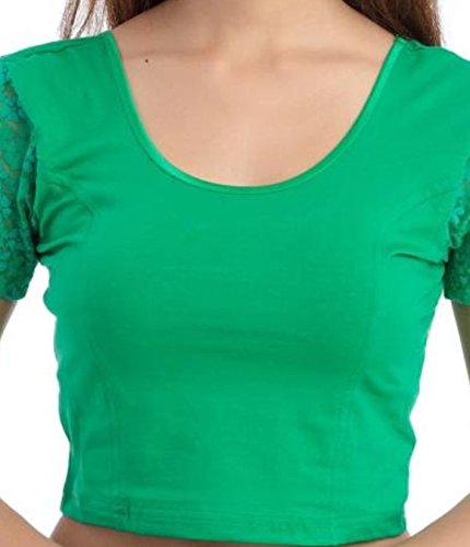 Image of Fressia Fabrics Women's Stretchable Readymade Saree Blouse Crop Top Choli