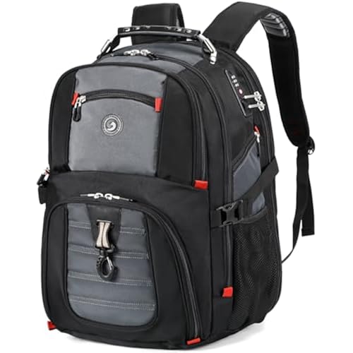 SHRRADOO Extra Large Travel Laptop Backpack for Men, Work College Backpacks