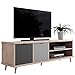 Produktbild Newfurn TV Lowboard Grau Eiche Hirnholz TV Schrank Modern Vintage - 160x51x40 cm (BxHxT) - Fernsehtisch TV Board Rack - [Conni.Seven] Wohnzimmer