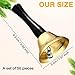 Yeshone 50 Pcs Small Steel Hand Bells Bulk Dinner Service Bells with Wood Handles Call Handbells for Church Classroom Sick Elderly Teachers Adults(Gold)