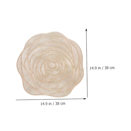 Set de table antidérapant rose dorée facile à nettoyer pour table basse - 3