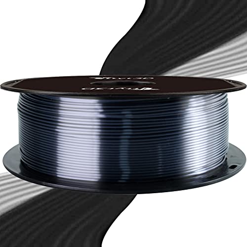 Image of TTYT3D 3D Printer Shiny Silk Metal Sparkle Black PLA Filament, 1.75mm 3D Printing Material 1Kg Spool Widely Compatible for FDM 3D Printer