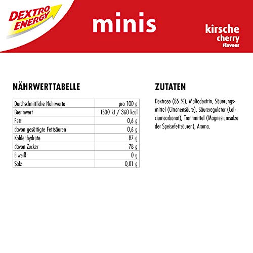 Dextro Energy Minis Johannisbessen/mini-druivensuiker-tappeltje met snel beschikbare glucose voor onderweg/6… - Image 3