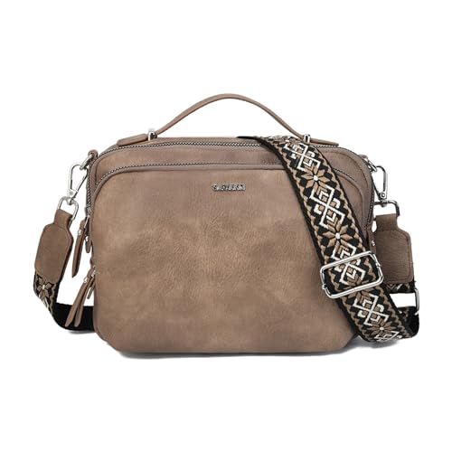 FUNZIONE: la borsa è dotata di 3 scomparti. 2 scomparti anteriori con cerniera, 1 scomparto posteriore con chiusura a bottone. È perfetta per riporre oggetti essenziali come cellulare, portafoglio e chiavi senza dover portare con sé una borsa di grandi dimensioni. Gli scomparti aggiuntivi aiutano a mantenere l'ordine e ad accedere rapidamente ai propri effetti personali.