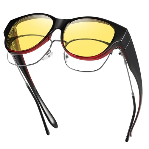 Image of GEGURI Polarized Sunglasses Fit Over Glasses for Men Women, Oversized Square Sun Glasses UV400 Protection Shades