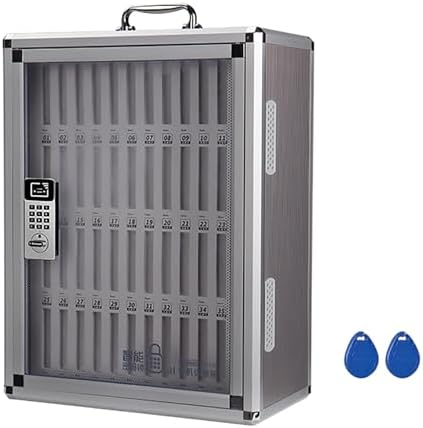 Wall-Mounted Mobile Phone Locker, Password-Protected Cell Phone Storage Cabinet for Classroom, Gym, Hospital, and Meeting Room (31x21x51.5cm/12x8x20in)