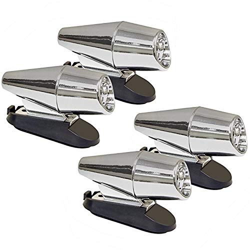 CITKOU 4Pcs Deer Whistles for Vehicles with Extra Bases Wind Activated (Chrome)