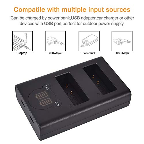 Batterie DMW-BLG10 rechange compatible Panasonic Lumix DMC-GX7 chargeur double USB - 6