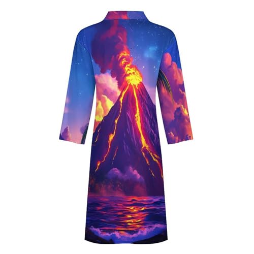 Bata de baño para hombre Volcano-nature de manga larga y tacto suave 6