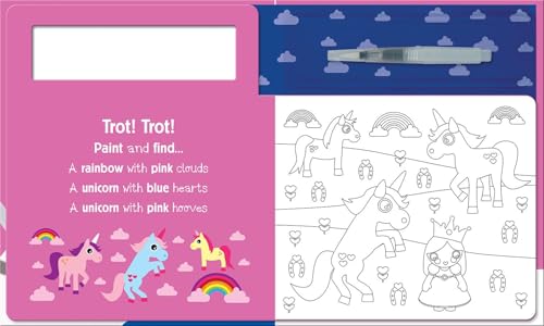 Seek and Find Unicorns: A reusable water painting activity book for children aged 3-5 (Water Painting Seek and Find) image 5