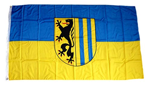 Preisvergleich Produktbild Fahne / Flagge Leipzig 90 x 150 cm Flaggen