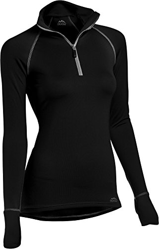 Coldpruf Quest Performance Mock Zip Base Layer, Thermal Long-Sleeve, Women #TOP10