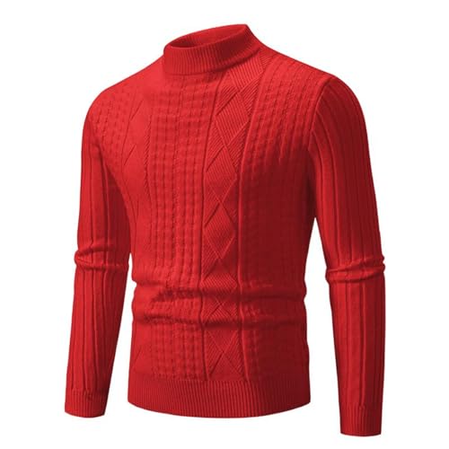 Men's Sweater Half High Neck Knit Pullover Loose Fit Base Layer Casual Top for Men4