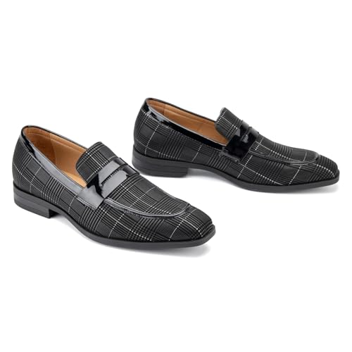 Image of JITAI Mens Velvet Loafers Dress Shoes Loafers for Men Tuxedo Suit Shoes