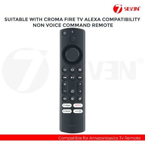 7SEVEN® Compatible with Croma Tv Remote Suitable for 4K Ultra HD LED Fire TV with Alexa Compatibility EL7365 EL7368 EL7366 EL7367 Model 32 43 50 55 Inch Television Without Voice Command 4 41GbY3d5pLL