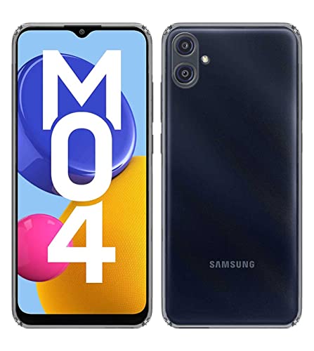 Image of Transparent Soft Silicone TPU Flexible Back Cover Compatible with Samsung Galaxy M04 /A04 and Screen Guard