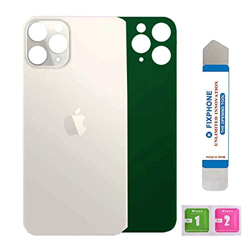 Afeax Back Cover Glass Replacement Kit for The iPhone 11 Pro Max with Removal Tool (Silver)
