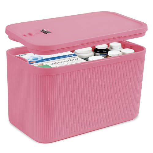 Image of Upgraded Taller Lock Box for Medication, Phone Jail & Snacks - Large Lockable Storage Box with 3-Digit Combination Lock, Food-Safe BPA-Free Plastic- Medicine Lock Box for Home, Fridge, Travel