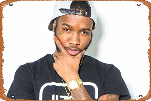 Affiche de musique Shy Glizzy (marquis Amonte King, rappeur) - 20,3 x 30,5 cm - Plaque vintage en métal pour maison, bar, pub, garage, décoration cadeaux