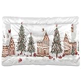 Waassud Wasserfarben Lebkuchenhaus, dickes Hundebett, Matte, rutschfest, kaufest, Haustierbett für Hunde, Katzen, weich, waschbar, Hundehütte, für Boden, Sofa, Auto, 45,7 x 61 cm
