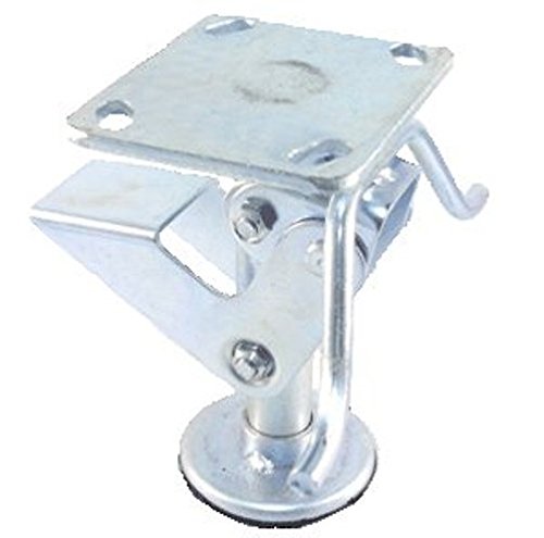 8" (8PSTFL) Floor Lock with Handle, Foot Operated, 3-15/16" x 4-1/2" Top Plate
