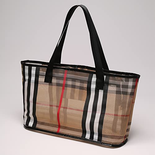 Large Clear Tote Bags,Transparent Shoulder Handbag For Women,Waterproof Beach Bag Swim Gym Shopping Travel Bag(Brown) #TOP3