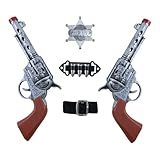 P'TIT CLOWN - 12442 - Set de Cow Boy, Sherif - Western Set - 2 Revolvers,...