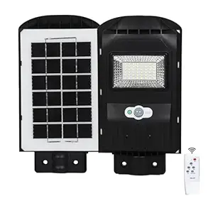 All in One 30W Led Solar Street Lights Outdoor Waterproof with Automatic Motion Sensor Remote Control Wall lamp for Garden, Home, and Pathway (Cool White, Pack of 1)