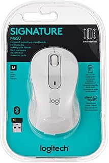 Logitech Signature M650 L Left Wireless Mouse - For Large Sized Left Hands, 2-Year Battery, Silent Clicks, Customisable Side Buttons, Bluetooth, for PC/Mac/Multi-Device/Chromebook - Grey