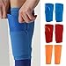 1 Pair Football Shin Guard with Pocket Adults Teens Compression Calf Sleeve Soccer Shinguards Support Protective Gear for Shin Splint Relief, Recovery, Running(Orange,S(4-7Y))