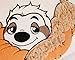 NICI Kissen Faultier Wave Dave rechteckig 43x25cm– Flauschiges Kuscheltierkissen Faultier-rechteckiges Stofftierkissen, 48574, Beige