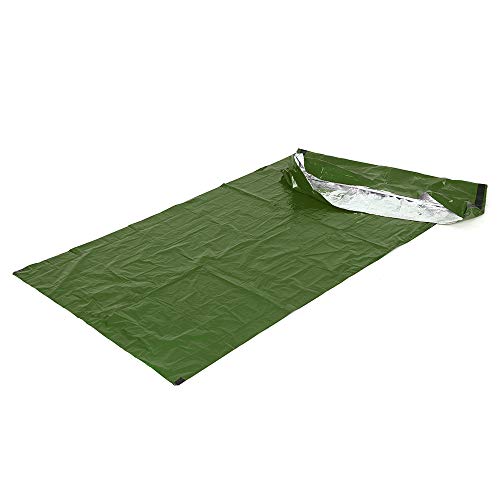 Festnight 2 PCS Cobertor de Emergência com Saco de Compressão Portátil Leve Saco de Dormir De Emergê