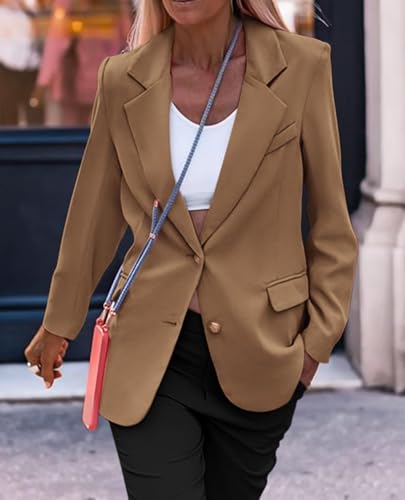 Womens Blazers for Work Casual Blazer Dressy Open Front Long Sleeve Work Office Jackets Fashion Lapel Suit Jacket3