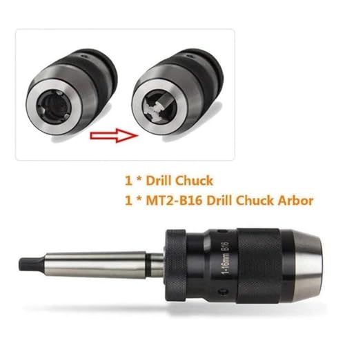 Mandrin de perçage MK2 MT2-B16 1-16mm auto-serrant en acier conique pour tour