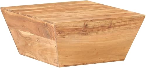 Miniatura 26 de Mesa auxiliar redonda de madera, mesa auxiliar de madera de acacia maciza, mesa auxiliar para sala de estar, hogar, oficina, 25.6 x 25.6 x 12.2