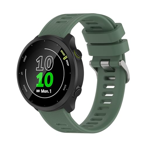 [DKEnjoy] Compatible for Garmin �K�[�~�� ForeAthlete 55�Ή� �V���R���������o���h�Afor �K�[�~�� Garmin Forerunner55 �^���^ 20 mm�� �x���g (�I���[�u�I���[�u)
